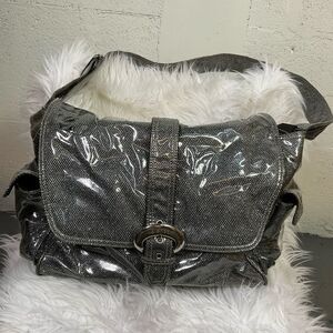 NEW Kalencom  New Orleans Grey Laminated Buckle Diaper Bag